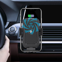 Chargeur de téléphone sans fil à induction automatique Yingputai C18 à double bobine 15W QC3.0 Type-C certifié KC Corée, compatible avec les ventilateurs de voiture