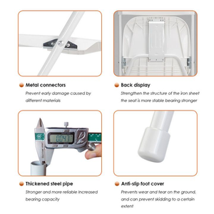 US Warehouse Plastic <strong>Folding</strong> <strong>Chair</strong> <strong>White</strong> 45*45*80cm Comfortable Event <strong>Chair</strong>-Lightweight <strong>Folding</strong> <strong>Chair</strong> - Product Image 5