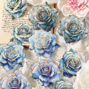 10 pegatinas DIY para cada bolsa de la serie Flower Story, con estampado en caliente y temática floral, hechas a mano. - Product Image 3