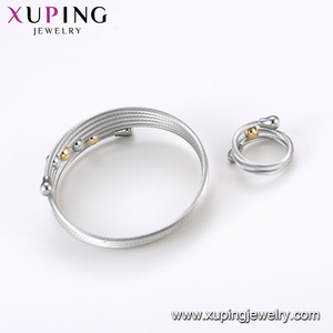 Xuping-Conjunto de 2 piezas de joyería para mujer, sortija, elegante, sencillo y fresco, diseño personalizado, S-166 - Product Image 4