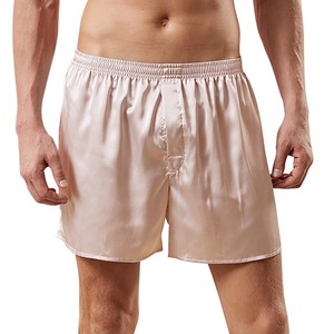 Logo personalizzato 100% Raso Di Seta degli uomini di Bicchierini di Sonno delle donne Vuoto Pianura del cappello di Uomini Degli Indumenti Da Notte Sexy <span class=keywords><strong>Pigiama</strong></span> Shorts Inferiori - Product Image 6