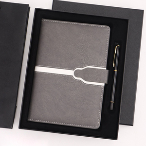 Organiseur-agenda en similicuir rouge, très demandé, avec fermeture à sangle blanche, pour notes professionnelles - Product Image 3