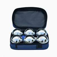 Vente en gros de boules de pétanque en métal personnalisées, 6 pièces, avec sac de transport