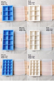 Công Suất Lớn Tái Sử Dụng Silicone Khay Đá Với Nắp Hộ Gia Đình Khuôn Đá Và Hộp Cho Làm Đá - Product Image 3