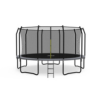 Trampolín Zoshine de 8/10/12/15/16 pies para niños, duradero, de PVC y acero, con red de protección, ecológico, resistente a la intemperie, seguro para niños