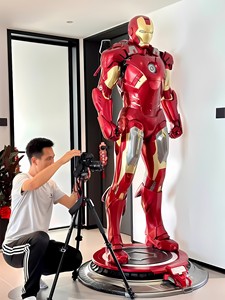 Tùy Chỉnh Nổi Tiếng Mỹ Phim Nhân Vật Tony Stark FRP 110Cm Cuộc Sống Kích Thước Mô Hình Điêu Khắc Actin Sắt Hình Người Đàn Ông - Product Image 5