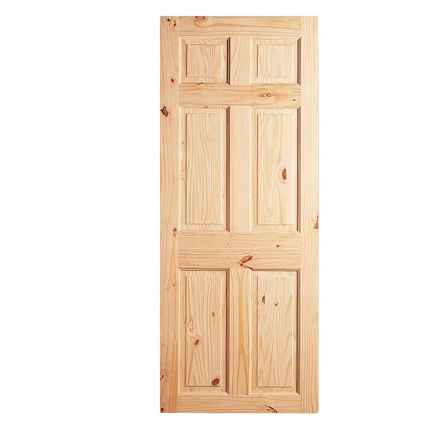 interior solid pine wooden 6 panel doors