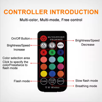 RGB LED T10 W5W Innenbeleuchtung für das Auto T10 RGB Auto-Innenraumbeleuchtung Canbus Positionsleuchte Zusätzliche Signallampe