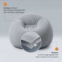 Fauteuil gonflable floqué en PVC pour camping, canapé pliable portable d'extérieur avec pompe, design moderne, multi-usage pour la maison