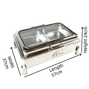 Chauffe-plats électrique en acier inoxydable KUNTAI pour hôtel et restaurant, grande capacité 9L, 440W, pour buffets, réceptions, fêtes, églises - Product Image 2