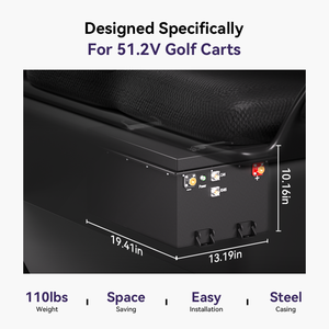 Batterie de chariot de golf Lifepo4 51,2V 105Ah IP67, décharge maximale 800A, <span class=keywords><strong>courant</strong></span> de décharge continu 200A, 10,24 kW, batterie lithium pour chariot de golf - Product Image 6