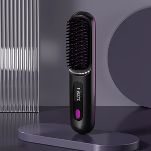 <span class=keywords><strong>Brosse</strong></span> Lissante Portable à Revêtement Céramique, Ions Négatifs, Chauffage Rapide, Peigne Redresseur Électrique Sans Fil, pour Maison et Voyage - Product Image 5