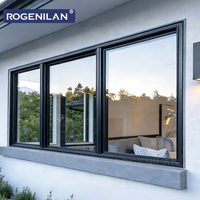 Ventanas Corredizas de Aluminio de Alta Resistencia y Ahorro de Energía ROGENILAN, Ventana Corrediza de Doble Vidrio Resistente al Viento para Villa
