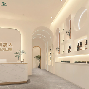 Vitrine de magasin de parfums au design moderne, bon marché, étagères en bois pour cosmétiques, présentoir de parfums avec éclairage LED - Product Image 1