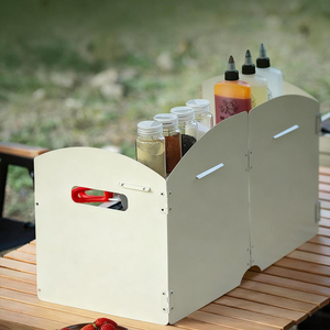Étagère <span class=keywords><strong>de</strong></span> rangement <span class=keywords><strong>de</strong></span> cuisine pliable en métal moderne pour l'extérieur avec pare-vent, protection contre les éclaboussures d'huile, déflecteur anti-éclaboussures, protection pour cuisinière à <span class=keywords><strong>gaz</strong></span> - Product Image 3
