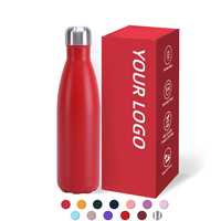 Logo personnalisé 500ml 17oz Métal Double Paroi Sport Fiole À Vide Isolé Gym Thermique En Acier Inoxydable Cola Forme Boisson Bouteille D'eau