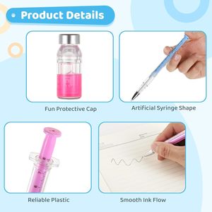 Stylo Gel Créatif et Amusant en Forme de Seringue, Nouveau Stylo Gel Anti-Stress Idéal pour les Infirmières, les Médecins et les Étudiants, Pratique et Fluide - Product Image 2