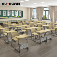 Chaise de bureau pour étudiant au design moderne et écologique mobilier de classe de lycée table d'étude réglable en matière plastique