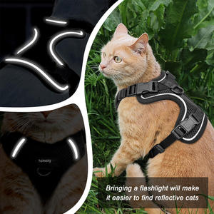 Reflektierende Katzen leine Hund Haustier Brust Weste Geschirr Leinen Weste Set für Hunde katzen Haustier für Outdoor Walking Katzen geschirr und Leine Set - Product Image 3