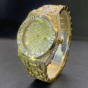 <span class=keywords><strong>Reloj</strong></span> de Diamantes Estilo Padrino, Personalizable con Logotipo, Cronómetro de Alta Gama, Diamantes VVS Moissanite con Sensación de Hielo, Pasa la Prueba del Diamante - Product Image 2