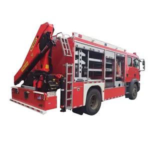 Hight quality china telescopic boom fire truck 5m3 water tank fire fighting truck