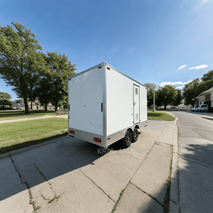 Convenient <b>Portable</b> <b>Toilet</b> Trailer with Double Doors and 2 Stalls Eco-Friendly Outdoor Bathroom for Apartment Use - Product Image 1