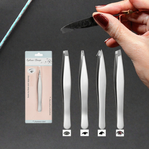 Pince à épiler pour sourcils VH en acier inoxydable de 1,5 mm avec pointe inclinée et pointe fine - Outil de beauté écologique, durable, fait main et léger - Product Image 3