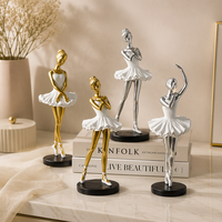 Figurine en résine de danseuse nordique, peinte à la main, ornement irrégulier, décoration intérieure, décoration de chambre féminine, cadeau d'anniversaire