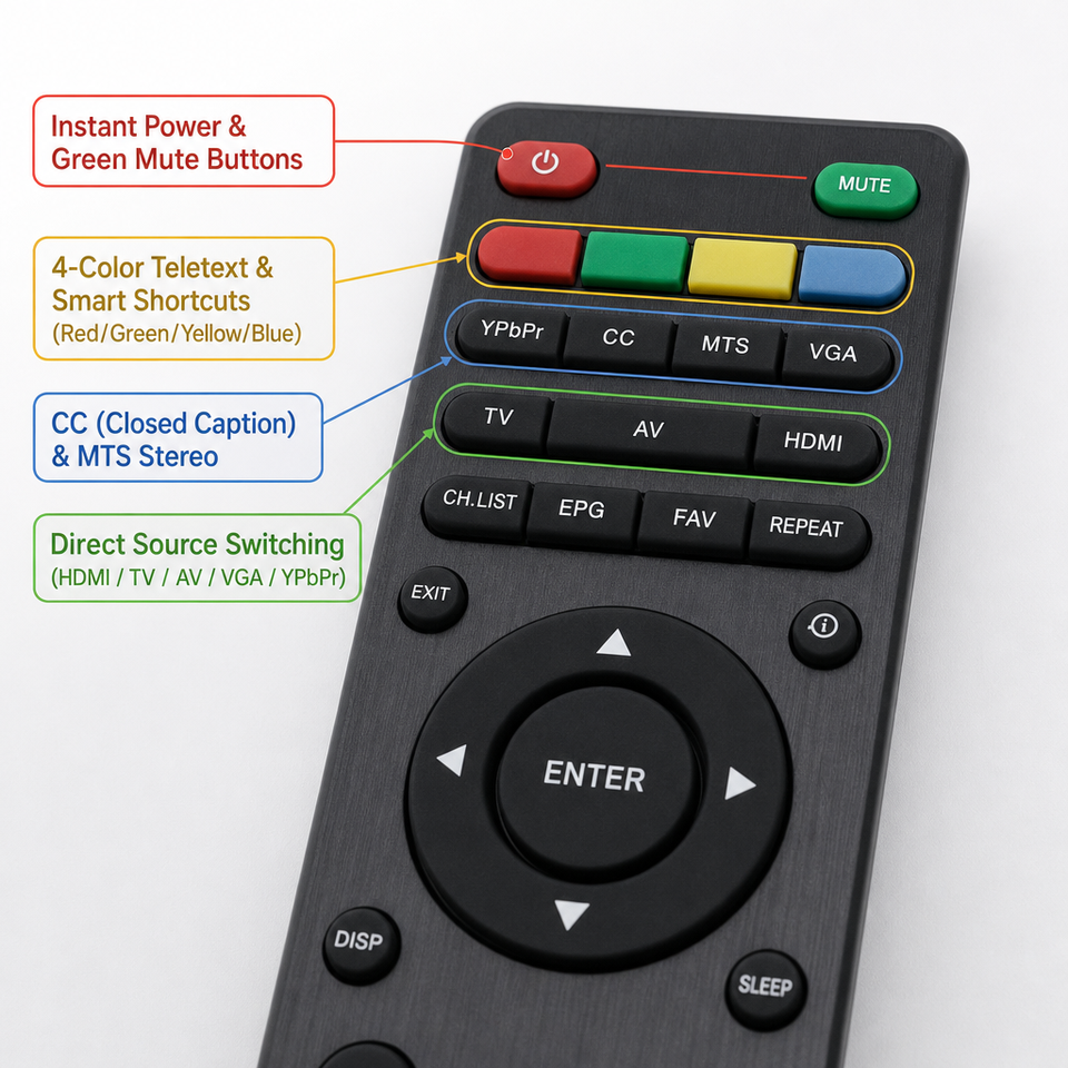 Hello Tv Controller Universal Smart TV Remote Control Learning Type Wireless Controller 8 ...