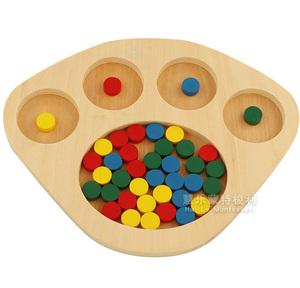 SE070 Sensorial Kids Đồ Chơi Giáo Dục Bằng Gỗ Sắp Xếp Khay Vật Liệu Montessori - Product Image 1