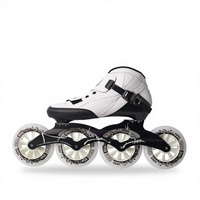 Patins à roulettes de course professionnels Zico pour enfants et adultes, construction en fibre de carbone et cuir, roues en caoutchouc à rangée unique - Usine