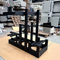 Profilé d'extrusion industriel en aluminium extrudé personnalisé noir 4040 4080 40120 40160, matériau en aluminium anodisé 6063 T5