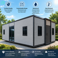 Maison modulaire préfabriquée 20FT 40FT, 2 chambres, extensible/pliable, type conteneur