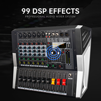 Console de mixage audio active professionnelle 6 canaux KG, amplificateur 600W*2, 99 effets DSP pour événements religieux, mariages