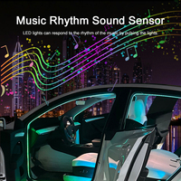 Lumière d'ambiance de voiture USB APP Télécommande Musique Rythme Multi Mode LED Éclairage intérieur pour voiture Porte Fenêtre Tableau de bord