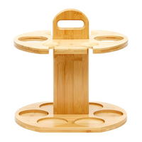 Meuble de maison moderne de haute qualité, présentoir de comptoir, étagère de rangement en bambou, support de bouteilles de vin, présentoir à vin