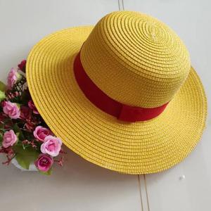 Chapeaux amusants <span class=keywords><strong>Luffy</strong></span> en paille, vente en gros, cosplay, fête personnalisée, été, extérieur, jaune, <span class=keywords><strong>One</strong></span> <span class=keywords><strong>Piece</strong></span>, service OEM ODM, adultes, homme, uni - Product Image 3