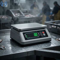 Balance de cuisine commerciale étanche ACS-ZE311S à grande plateforme, capacité 3 kg, avec prise de charge étanche