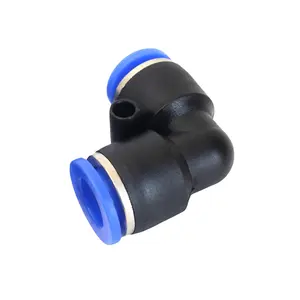 L Series Pv Two Ways Plastic Air Tube Quick Connector Pneumatic Air Fitting Push In Gas Plastic Pipe Fitting