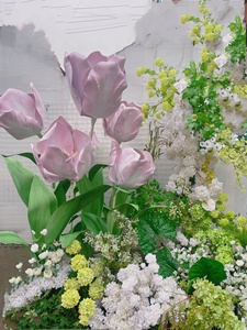 <span class=keywords><strong>Fleurs</strong></span> décoratives en mousse EVA faites à la main, tulipe géante rose rouge de 2 <span class=keywords><strong>m</strong></span> de haut avec support pour la location de mariage, ensemble de <span class=keywords><strong>fleurs</strong></span> décoratives - Product Image 5