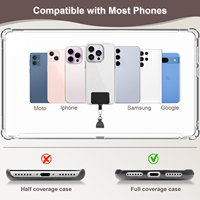 Pochette zippée pour téléphone portable à porter en bandoulière avec fenêtre d'identification |   Sangle de cou en nylon réglable avec logo personnalisé |   Anti-vol, lavable, antidérapant