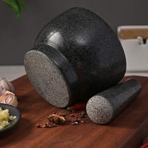 Stone Mortar And Pestle Garlic Crusher Manual <b>Herb</b> Spice <b>Grinder</b> Durable Kitchen Tool For Home Use - Product Image 3