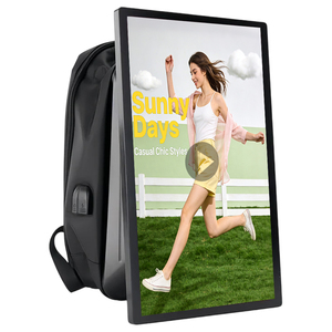 Mochila Publicitaria con Pantalla LCD <span class=keywords><strong>de</strong></span> Alto Brillo <span class=keywords><strong>de</strong></span> 21.5 Pulgadas para Minoristas, CMS Basado en la Nube, Pantalla <span class=keywords><strong>de</strong></span> Marketing Urbano - Product Image 2