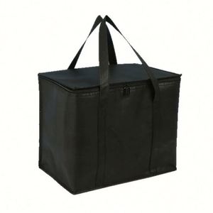 Custom Large Heavy Duty Insulated Aluminum Foil Cooler <b>Bag</b> Washable Collapsible Ice <b>Cooling</b> <b>Bag</b> with Reinforced Side Handle - Product Image 3