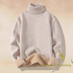 <span class=keywords><strong>Pull</strong></span>-over <span class=keywords><strong>col</strong></span> <span class=keywords><strong>roulé</strong></span> tricoté épais de luxe léger couleur unie pour <span class=keywords><strong>homme</strong></span>, grande taille, décontracté, hiver, vente chaude - Product Image 3