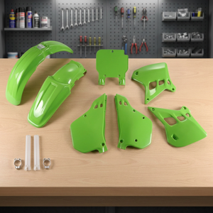 Verde 026 Kit di plastica completa per Kawasaki KX 125 carenatura faro 1990 1991 moto - Product Image 2