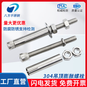304 Stainless Steel Ceiling Expansion Bolt M6 M8 M10 M12 Extended With Nuts For Construction Industry - Product Image 5