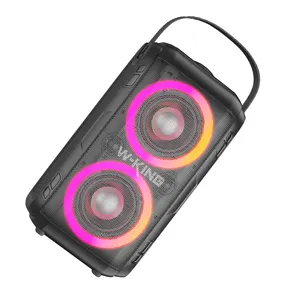 W-KING T9 Private Tooling TWS Outdoor Wireless Bluetooth Speaker With RGB LED Light With Mic With Remote Control