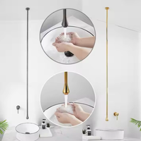 Robinet de salle de bain en laiton doré, design de plafond, robinet de lavabo, robinet de lavabo chaud et froid, robinet personnalisé pour hôtel