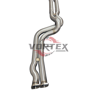 Sistema de Escape Catback Vortex SS304 de Longitud Igual para BMW M3 M4 F80 F82 S55 2014-2018, Sistema Valvetronic, Puntas Cuádruples en Negro Brillante - Product Image 5